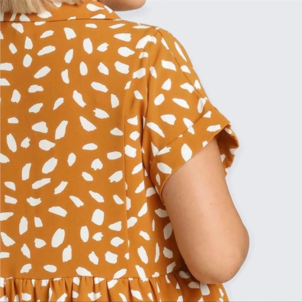 🧡New Adorable Animal Print Baby Doll Mini Dress ,Tunic Top🧡 - Picture 5 of 6